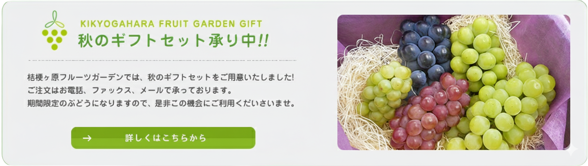 桔梗ヶ原フルーツガーデンの秋ギフトセット